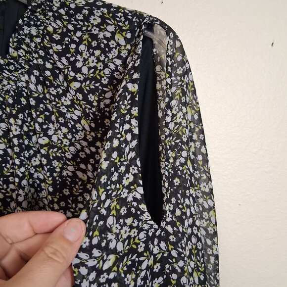 Lane Bryant Blouse Business Casual Boho Granny Office Long Sleeve Size 20 - Picture 4 of 7